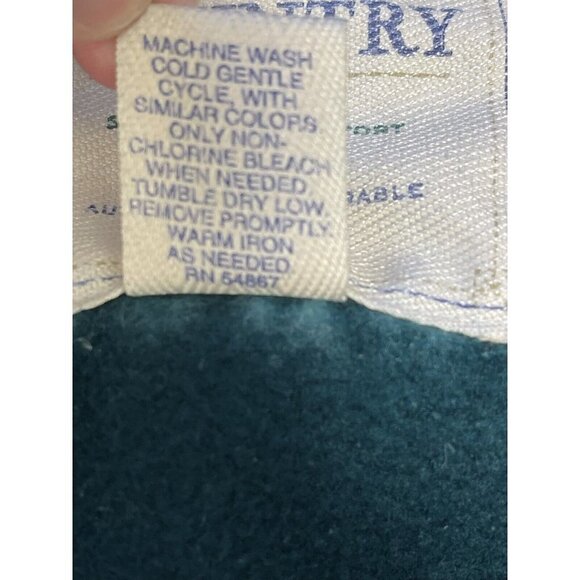 Victoria Secret Country Womens Small Green Fleece Sweatshirt 1/4 Zip 90s Vintage - Picture 7 of 7